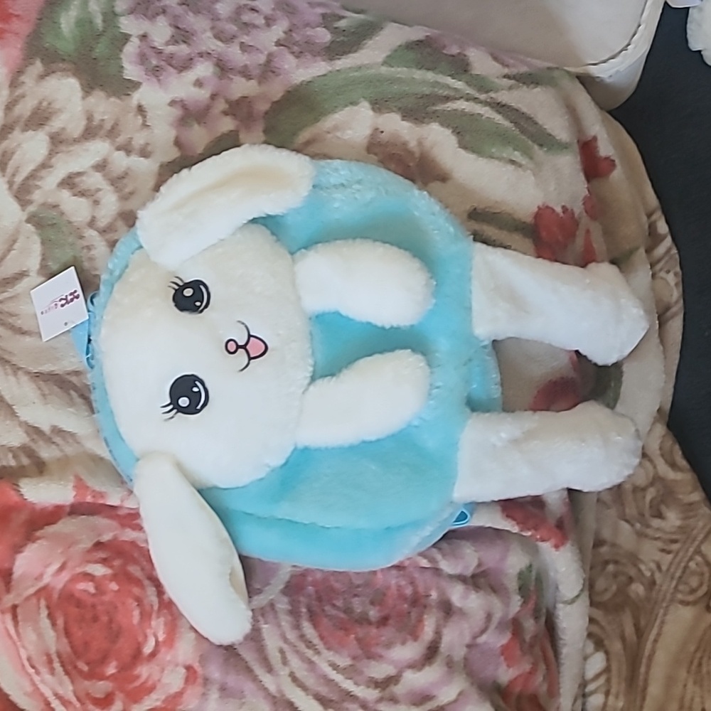 XK Gifts Bunny Bag Blue and White